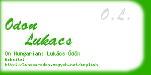 odon lukacs business card