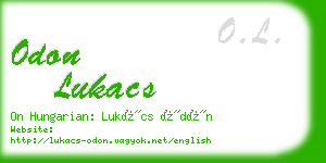 odon lukacs business card